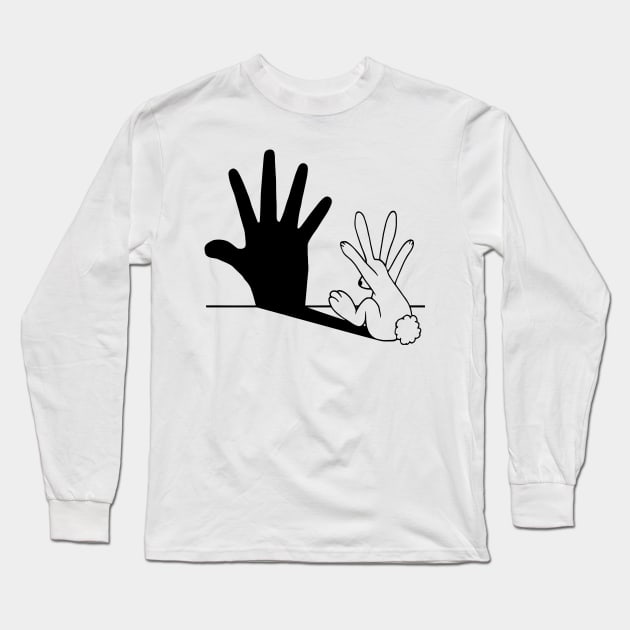 Rabbit Hand Shadow Classic Long Sleeve T-Shirt by vouch wiry